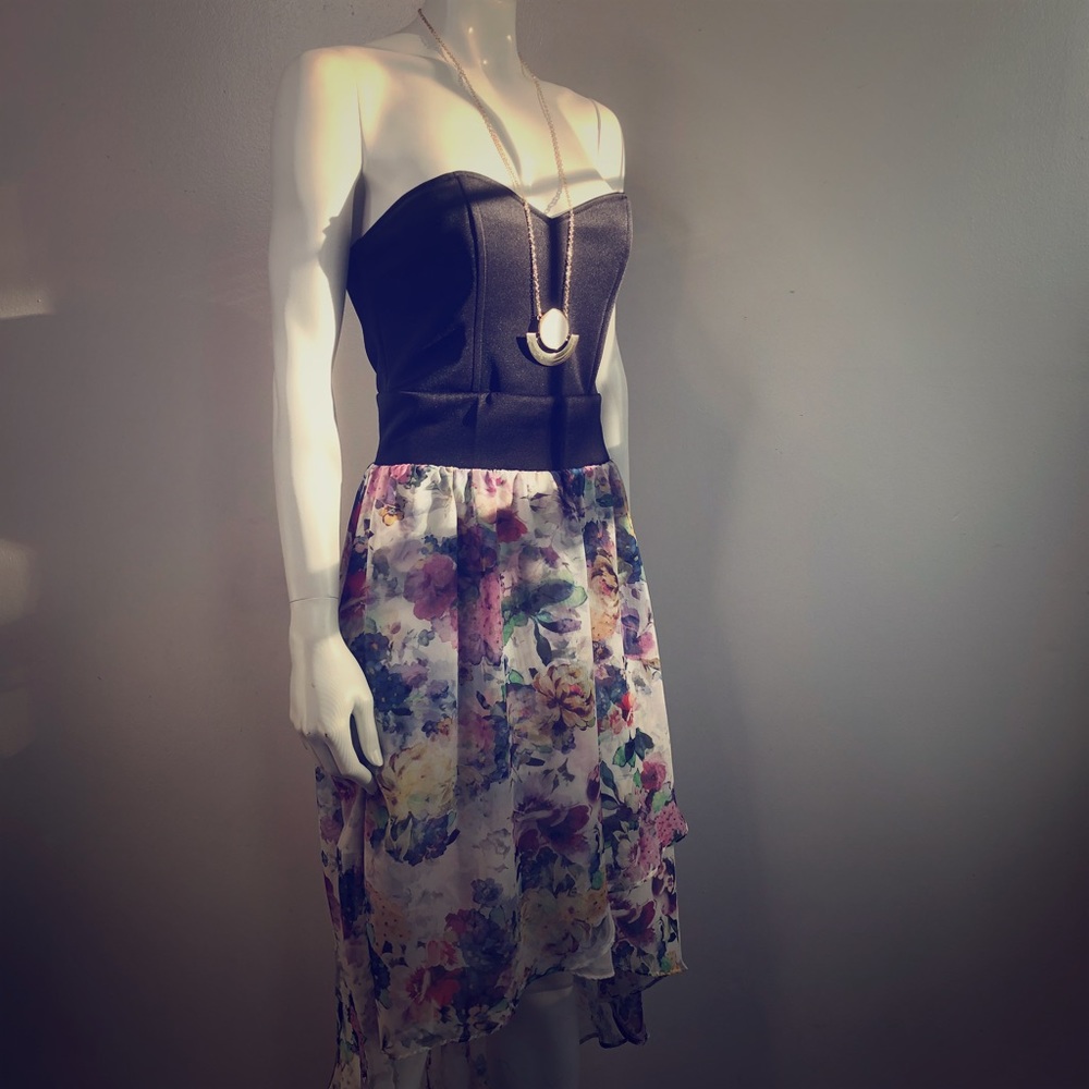 Strapless Arden B High Low dress